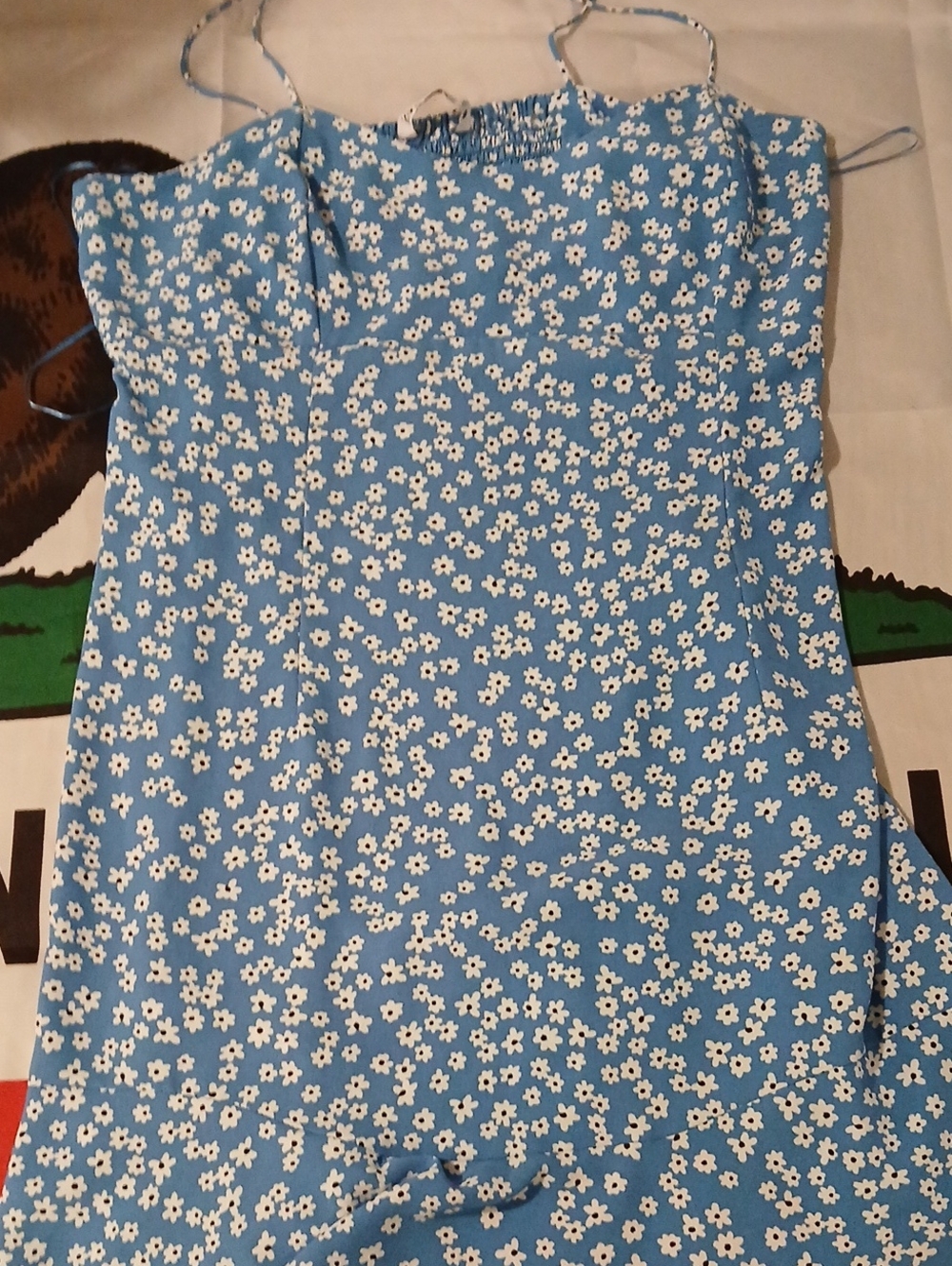 Zara Blue Floral Spaghetti-Strap Dress for Girls